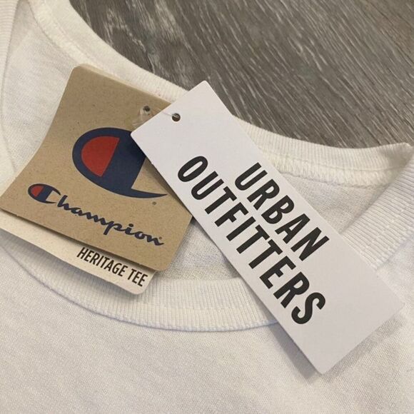 NWT‎ Champion White Athletic Casual Shirt Men L Bin I-26 - Picture 4 of 5